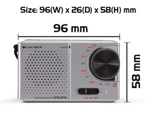 Draagbare Radio Op Batterijen - Zakformaat Miniradio - AM/FM Radio met Koptelefoonaansluiting (HPG311R)