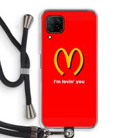 I'm lovin' you: Huawei P40 Lite Transparant Hoesje met koord