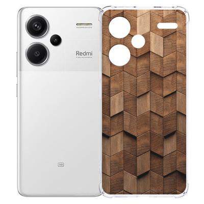 Xiaomi Redmi 13 Pro Plus Hoesje - Wooden Cubes TPU Antishock Xiaomi Redmi 13 Pro Plus Hoesje - Wooden Cubes TPU Antishock