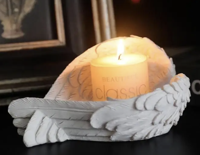 Handgemaakte Waxinelichthouder in de Vorm van Engelenvleugels - Home & Living - Spiritueelboek.nl