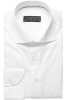 John Miller Slim Fit Overhemd wit, Effen - thumbnail