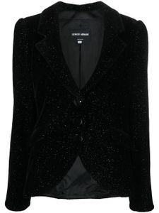 Giorgio Armani Pre-Owned veste boutonnée à détails pailletés (années 1990) - Noir