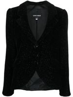 Giorgio Armani Pre-Owned veste boutonnée à détails pailletés (années 1990) - Noir - thumbnail