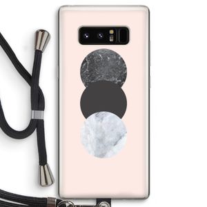 Marmeren cirkels: Samsung Galaxy Note 8 Transparant Hoesje met koord