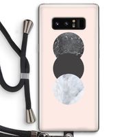 Marmeren cirkels: Samsung Galaxy Note 8 Transparant Hoesje met koord