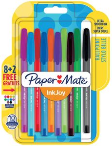 Papermate inkjoy 100 Zwart, Blauw, Groen, Rood Stick balpen 8 stuk(s)