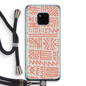 Marrakech Pink: Huawei Mate 20 Pro Transparant Hoesje met koord