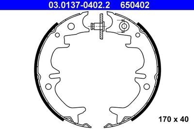 Remschoenset, parkeerrem 03013704022