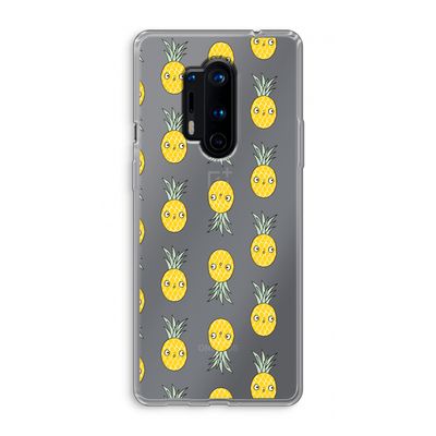 Ananas: OnePlus 8 Pro Transparant Hoesje