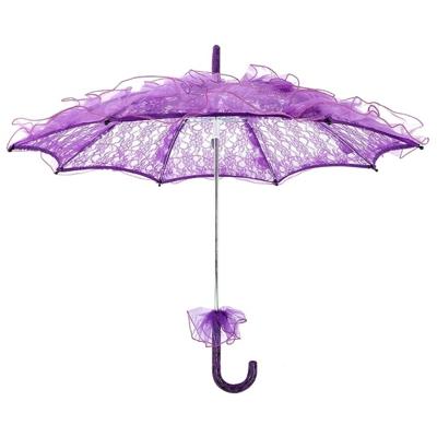 Bruiloft partijen Bridal Lace katoen paraplu dansen fotografie prop paraplu (paars)