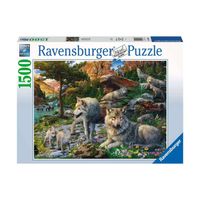 Ravensburger Puzzel 1500 stukjes Wolven in de lente - thumbnail