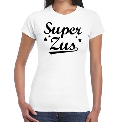 Super zus cadeau t-shirt wit voor dames