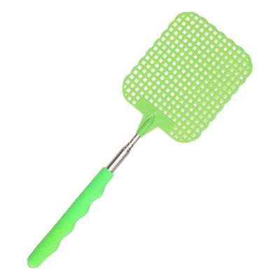 Uitschuifbare vliegenmepper - groen - 56 cm - kunststof - tegen insecten Uitschuifbare vliegenmepper - groen - 56 cm - kunststof - tegen insecten