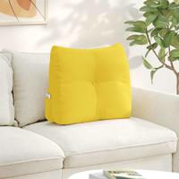 VidaXL Rugkussen lichtgeel 60 x 24 x 50 cm stof