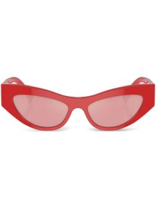 Dolce & Gabbana Eyewear lunettes de soleil à monture ovale - Rouge