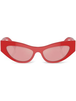 Dolce & Gabbana Eyewear lunettes de soleil à monture ovale - Rouge
