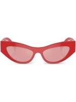 Dolce & Gabbana Eyewear lunettes de soleil à monture ovale - Rouge - thumbnail