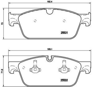 Remmenset, remschijf BREMBO, Remschijftype: Geperforeerd / Geventileerd, Inbouwplaats: Achteras: , u.a. für Mercedes-Benz