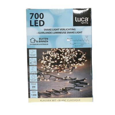 Clusterverlichting- 700 led lampjes - helder wit - 14 meter - kerstverlichting -lichtsnoer