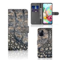 Samsung Galaxy A71 | Telefoonhoesje | Met pasjeshouder | Krokodillenprint