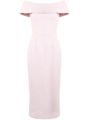 Rebecca Vallance robe ajustée à épaules dénudées - Rose
