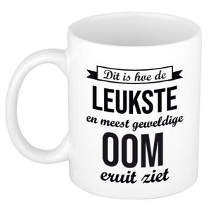 Leukste en meest geweldige oom cadeau koffiemok / theebeker wit 300 ml   -