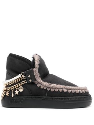 Mou bottines à détail de breloque - Gris