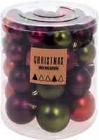 Kerstballenset - 44 stuks plastic - sfeer mix Kerstballenset - 44 stuks plastic - sfeer mix