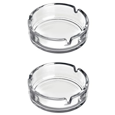 4x Stuks asbakken 11 cm transparant glas