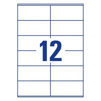 Avery-Zweckform 3424-200 3424-200 ( 105 x 48 mm ),Wit, 2640 stuk(s), Permanent hechtend