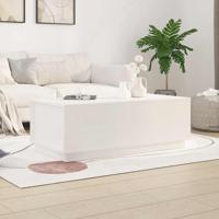 Salontafel 100x50x35 cm massief grenenhout wit