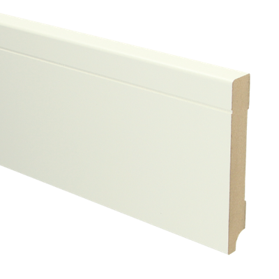 MDF Tijdloze plint 120x18 voorgelakt RAL9010 - lengte 240cm