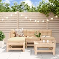 5-delige Loungeset massief grenenhout