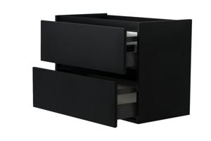 Wiesbaden Marmaris losse onderkast + 2 laden mat zwart 60 cm