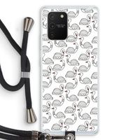Zwanen: Samsung Galaxy S10 Lite Transparant Hoesje met koord
