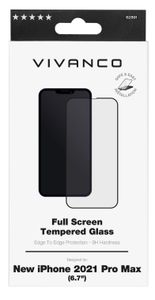 Vivanco 2.5D Screenprotector (glas) iPhone 13 Pro Max 1 stuk(s) 2.5DGLASVVIPH2021PM