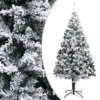 VidaXL Kunstkerstboom met sneeuwvlokken 300 cm PVC groen