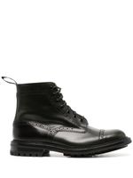 Tricker's bottines en cuir à lacets - Noir