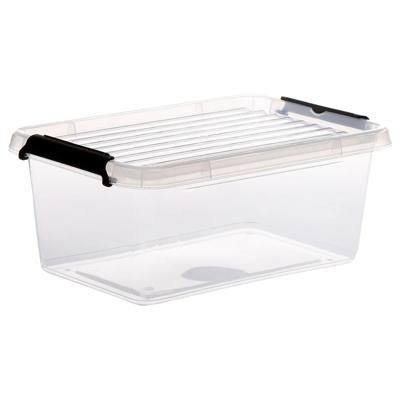 5Five opberg kist met deksel - Clip Box - 4,5 liter - 29 x 20 x 12 cm - kunststof - transparant
