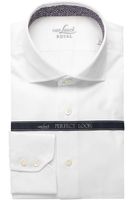 van Laack Perfect Look Slim Fit Overhemd wit, Effen - thumbnail