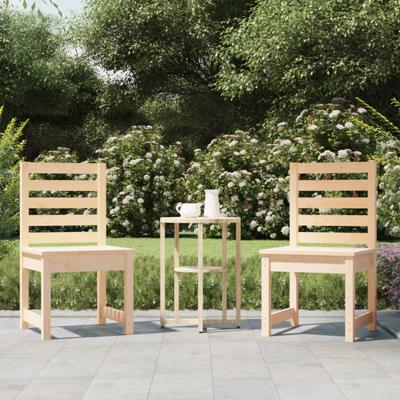 Tuinstoelen 2 st 50x48x91,5 cm massief grenenhout