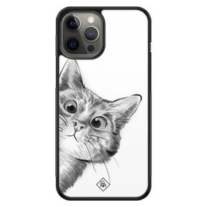 iPhone 12 Pro Max glazen hardcase - Peekaboo