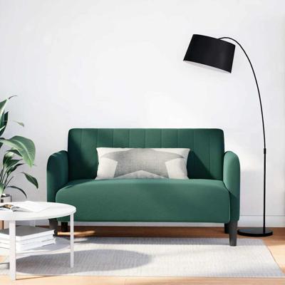 Loveseat bank 109 cm fluweel donkergroen