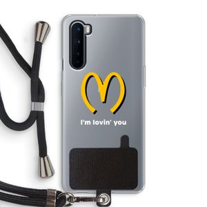 I'm lovin' you: OnePlus Nord Transparant Hoesje met koord
