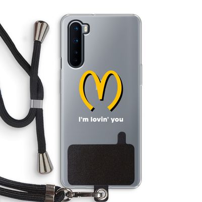 I'm lovin' you: OnePlus Nord Transparant Hoesje met koord