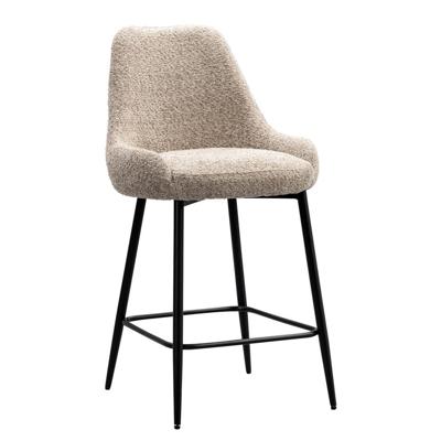 Leen Bakker - Barkruk Noah - Stof - Beige - 57x51.5x95.5 Cm