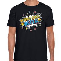 Beterschap word snel beter cadeau shirt zwart voor heren