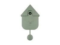Wall clock Modern Cuckoo ABS metallic jungle green