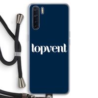 Topvent Navy: Oppo A91 Transparant Hoesje met koord