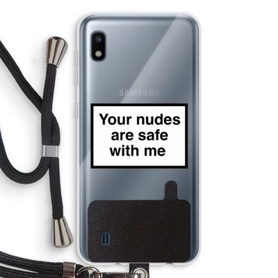 Safe with me: Samsung Galaxy A10 Transparant Hoesje met koord